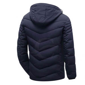 Chaqueta acolchada de manga larga de alta calidad para hombre, último diseño, estilo informal, tejido de burbujas, cuello con capucha transpirable, lona de invierno - Product Image 2