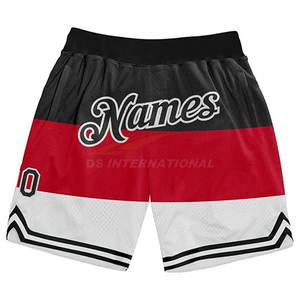 Pantalones cortos de baloncesto de rendimiento OEM personalizados ligeros 100% poliéster tela de secado rápido diseño de Color sólido Impresión de logotipo personalizado - Product Image 1