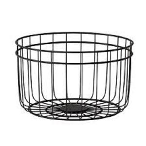 Panier en métal de forme ronde maison cuisine décoration pique-nique fruits panier de rangement maison salon blanchisserie et livres panier de rangement - Product Image 1