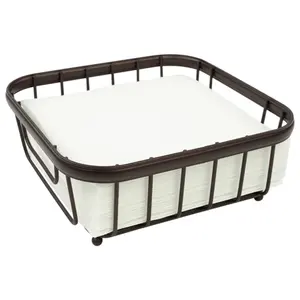 Boîte de couverture de mouchoirs de stockage de serviettes porte-mouchoirs fabriqué en usine personnalisé pour usage multiple dernière nouvelle boîte à mouchoirs avec base en métal - Product Image 5