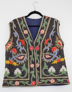 Premium <b>Mens</b> Afghani Waistcoat with Golden Embroidery | Traditional Sleeveless Jacket for Groom & <b>Festive</b> <b>Wear</b> - Product Image 1