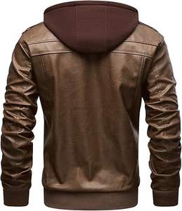 Veste de moto en cuir d'hiver pour homme GLOBAL EDGE, respirante, manches longues, logo personnalisable, position avant, couleurs personnalisées - Product Image 5