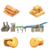 Ligne de production entièrement automatique de palmiers Longyu, machine à fabriquer des pâtisseries papillon pour les boulangeries