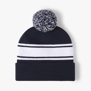 Bonnet Doux et Chaud en Peluche Personnalisable de Haute Qualité avec Pompon, Patch Brodé, Réglable, Confortable pour l'Hiver, Hommes et Femmes, Service OEM, Designer - Product Image 3