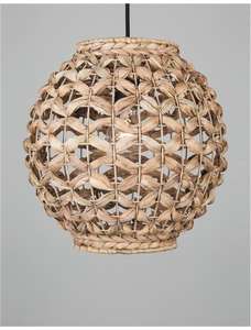 Pantalla de Lámpara de Jacinto de Agua Mini Hecha a Mano de Alta Calidad, Pantalla Colgante de Paja Trenzada, Estilo Escandinavo de Mediados de Siglo, Resistente a Altas Temperaturas - Product Image 3