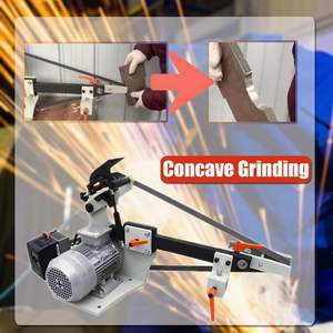 Lijadora de Banda Eléctrica 2x72 con 3 Ruedas de Pulir, Velocidad Variable, Lijadora de Banda para Metal de Banco, Afilador de Cuchillos Multiángulo, Máquina Pulidora - Product Image 4