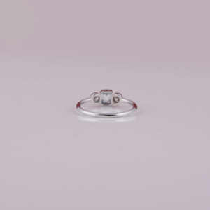 Joyería de boda de lujo de oro sólido de 14 quilates, anillo de compromiso de diamante cultivado en laboratorio solitario de corte esmeralda, ajuste de bisel de moda para mujer - Product Image 4