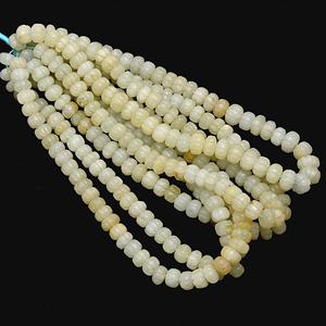 Perles Rondelle de Quartz vert fabriquées à la main Pierres précieuses naturelles en vrac uniques pour la fabrication de bijoux Colliers Bracelets Perles de pierre - Product Image 2