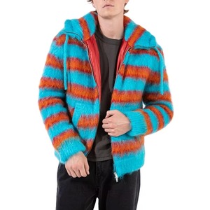 Pulls en tricot jacquard à manches longues sur mesure OEM & ODM, col en V, vêtements pour hommes, pull en tricot tendance pour hommes, cardigan - Product Image 4