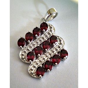 Pendentif Shah Gems en argent sterling 925 avec grenat naturel pour femme, style religieux, breloque améthyste, cadeau parfait, bijoux - Product Image 1