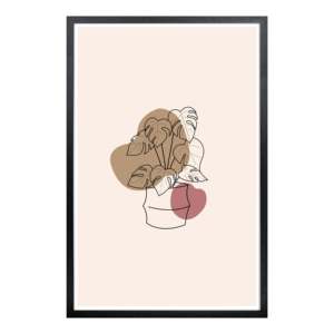 Minimalist Style 60 X 90 cm Wood Decor Black <b>Poster</b> Frame with Plant Pattern - Product Image 4