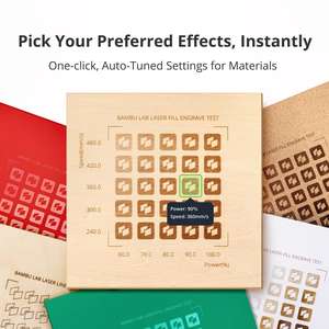 Kit de Prueba de Madera Contrachapada y Bambú para Láser de 30.2 mm con Núcleo de Álamo (30 Piezas) para Manualidades en Madera y Bambú - Product Image 2