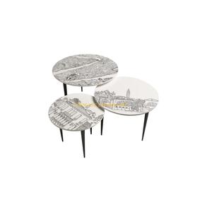 ชุดขาชุบทองทำจากโลหะเคลือบทองมี2ขนาดแตกต่างกันโต๊ะในบ้านเฟอร์นิเจอร์ตกแต่งโต๊ะในร่มแบบคลาสสิก - Product Image 4