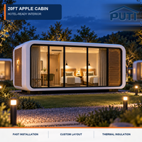 Suite Cabine Apple de 20 pieds en acier modulaire protégé contre la corrosion pour club de plage tropical et hôtel de plongée