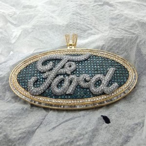 LL Custom Fine Jewelry VVS Iced Moissanite Pendant White Gold Hip Hop Style Charming Gift That Passes Diamond Tester - Product Image 2