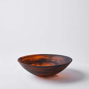 Single Piece Resin <b>Serving</b> <b>Bowl</b> With Premium Color Plating Unique Modern Design <b>Large</b> Size for Food Excellent Value - Product Image 1