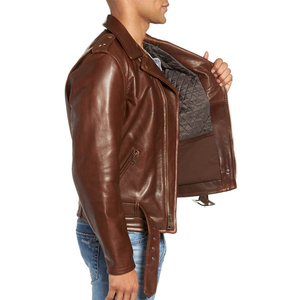 Custom Clothing Manufacturers <b>Mens</b> PU Leather Jacket Heavyweight Vintage Waterproof Windproof Leather Jacket <b>Mens</b> - Product Image 1