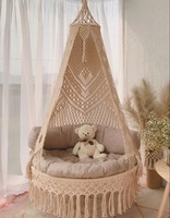 100% fait à la main en macramé suspendu balançoire Boho Style tissé à la main suspendu hamac chaise balançoire pour balcon et jardin