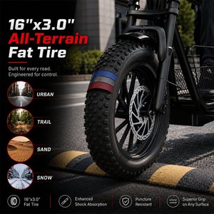 Patinete Eléctrico Windhorse D1 - Autonomía de 31 Millas, Velocidad de 20 MPH, Batería de 48V/15Ah, Motor de 750W - Product Image 6