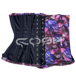 Corsé gótico personalizado con estampado de calavera y rosa para fiesta de Halloween - Product Image 5