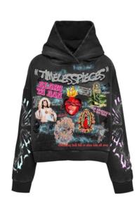 Sweatshirts à capuche en coton avec logo personnalisé de grande taille et logo pour hommes - Product Image 3