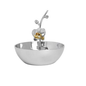 Bol de table en laiton doré artisanal de qualité supérieure Pièce maîtresse décorative faite à la main élégante pour l'affichage de la salle à manger à la maison moderne - Product Image 4