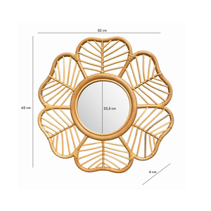 Miroirs en forme de fleur écologiques en gros, décoration murale, décoration murale de salon, miroir fabriqué au Vietnam - Product Image 3