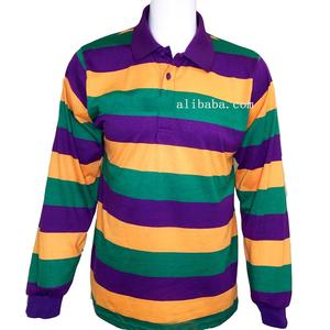New Orleans 2024 Carnival Adult Clothes <b>Long</b> <b>Sleeves</b> <b>Striped</b> Polo <b>Shirt</b> Men's Wear Outfit Custom <b>T</b>-<b>Shirts</b> Mardi Gras Apparel - Product Image 4