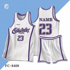 Conjunto de uniforme de baloncesto reversible al por mayor, kit de jersey blanco con el mismo diseño para adultos y niños, ODM/OEM - Product Image 1