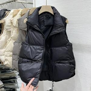 2024 Autumn Stand up Collar Down Cotton Vest Fashion Cotton Vest Jacket, Trendy Vest <b>Women</b> <b>Waistcoat</b> <b>Women</b> - Product Image 5