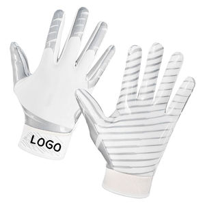 Guantes de fútbol americano de tamaño personalizado de alta calidad Cómodo diseño de cuero ligero Las mejores opciones al por mayor - Product Image 2