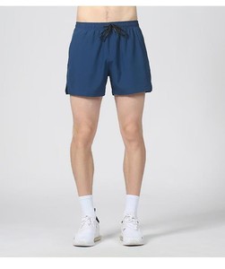 Pantalones cortos para correr para hombre, pantalones cortos deportivos elásticos transpirables de poliéster y LICRA, pantalones cortos de secado rápido de Color sólido de estilo básico, envío DDP - Product Image 2