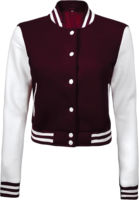 Logo personnalisé femmes laine polaire veste pas cher blanc crop top plaine letterman baseball varsity veste