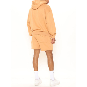 Jersey Atlético personalizado para hombre, Color lavado ácido de bloque de Sudadera con capucha, conjunto corto de ropa de entrenamiento, chándal estampado de diseño personalizado de 100% algodón - Product Image 2