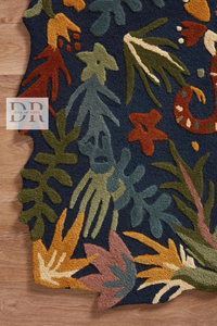 Alfombra de animales salvajes Optimism de Justina Blakeney, diseño de alfombra con mechones a mano, diseño de bucle y corte hecho a mano con lana 100% para salón de dormitorio - Product Image 3