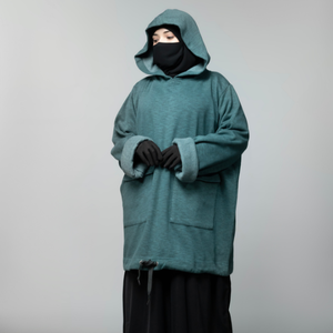 Sudadera Informal de Forro Polar con Mangas Plegables, Abaya para Mujer, Estilo Islámico Modesto, Otoño Invierno, Boda, Midi, Holgada, Elegante, Cómoda - Product Image 1