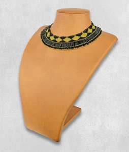 Collar gargantilla de cristal hecho a mano con cuentas de perlas, joyería de cuentas lisas de tamaño personalizado para amantes de la artesanía de piedra de MS Handicraft - Product Image 6