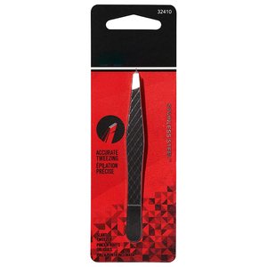 Pince à épiler inclinée faite à la main, pince à épiler pour les sourcils, épilation du visage et des poils, pince à épiler pour les sourcils recouverte de couleur noire, outils pour les poils en acier inoxydable - Product Image 6