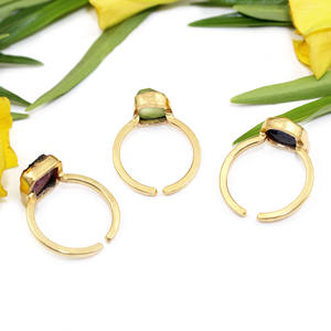 Produit Unique Rugueux Bleu Saphir Septembre Pierre De Naissance Cristaux De Guérison Bague Argent Plaqué Bijoux Filles Femmes En Gros En Vrac - Product Image 3