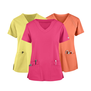 Unisex High Quality <b>Doctor</b> Scrub Uniform Cotton Polyester Woven Stretch Custom Scrubs <b>Sets</b> with Needle Detection Hospital Use - Product Image 1