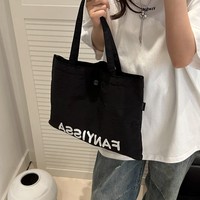 Sac fourre-tout en toile personnalisé avec fermeture magnétique, réutilisable et écologique, avec poche pour usage quotidien
