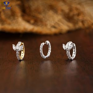 0.35 TDW Marquies et rond brillant coupe diamant boucle d'oreille Labgrown diamant Hpht/Cvd diamant bijoux - Product Image 1