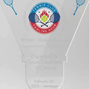 Trofeo de Bádminton Acrílico Grabado Personalizado de Alta Calidad y Durabilidad para Eventos Deportivos, Premios, Reconocimiento a Jugadores, Pedidos al por Mayor - Product Image 3