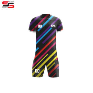 เสื้อเจอร์ซีย์ฟุตบอลอินเทรนด์ชุดฟุตบอลแขนสั้นชุดฟุตบอลกางเกงขาสั้นฝึกซ้อมฟุตบอล - Product Image 3