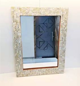 Espejo de Pared Único con Incrustaciones de Hueso Hecho a Mano en India, Marco Decorativo con Incrustaciones de Nácar de Alta Calidad, Estilo Moderno para Decoración del Hogar - Product Image 5