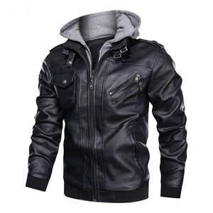 Chaqueta de Cuero para Hombre, 100% Cuero, Transpirable, Abrigada para Invierno, Precio Razonable, Alta Calidad, Chaqueta de Cuero Personalizada con Logotipo - Product Image 3