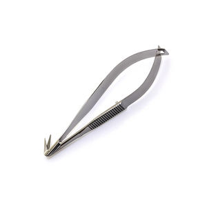 Micro tijeras en ángulo Premium de 125mm, cuchillas finas afiladas con mango plano, diseño curvo de acero inoxidable de SurgiRight Instruments - Product Image 6