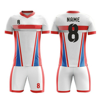 Uniformes de football respirants en polyester OEM 100%, ensembles sur mesure pour la formation, uniformes de football vierges en gros