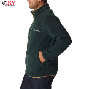 Veste Sherpa polaire surdimensionnée pour homme, Logo personnalisé, vêtement d'hiver chaud, doublure polaire Sherpa par VIKY INDUSTRIES - Product Image 4