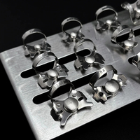 Set Penjepit Karet Gigi Manual Ergonomis 13 Buah dari Baja Tahan Karat Bersertifikasi CE Kelas I Endodontik World Precision Surgical